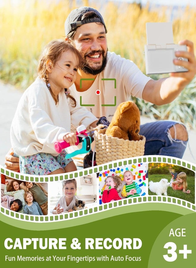 HEYMAO Kids Digital Camera 64MP 1080P 2.4" Flip Screen 32GB SD Card Camera for Kids Girls Toys 3-12 Year Old Girl Gifts - Image 4